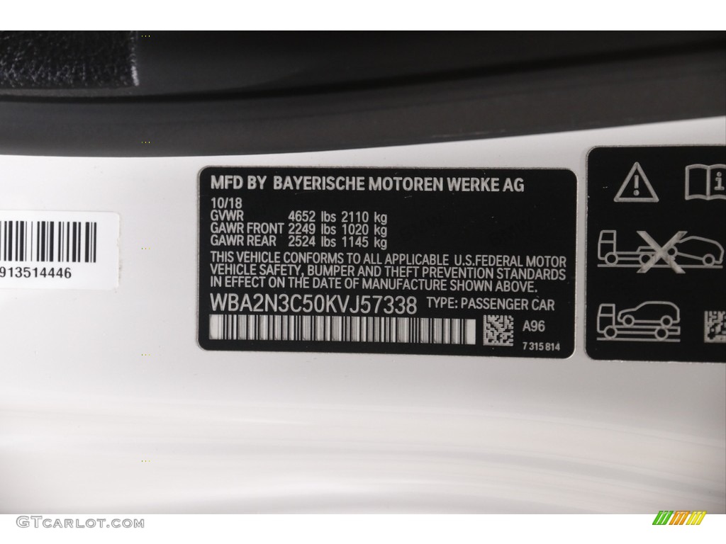 2019 BMW 2 Series M240i xDrive Convertible Color Code Photos
