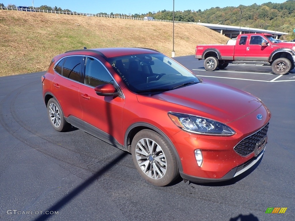 2020 Escape Titanium Hybrid - Sedona Orange Metallic / Ebony Black photo #2