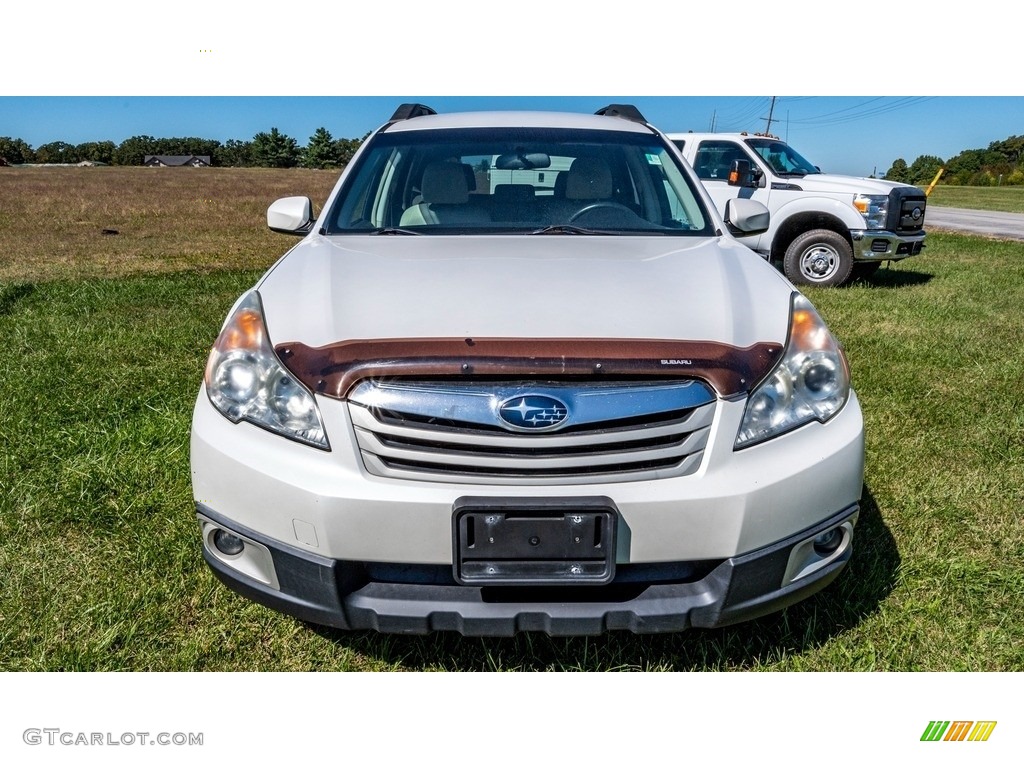 2011 Outback 2.5i Premium Wagon - Satin White Pearl / Warm Ivory photo #9