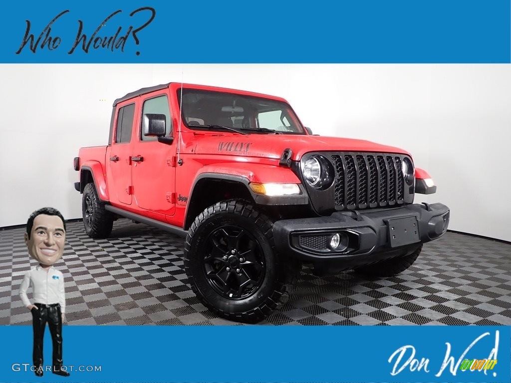 2021 Gladiator Willys 4x4 - Firecracker Red / Black photo #1
