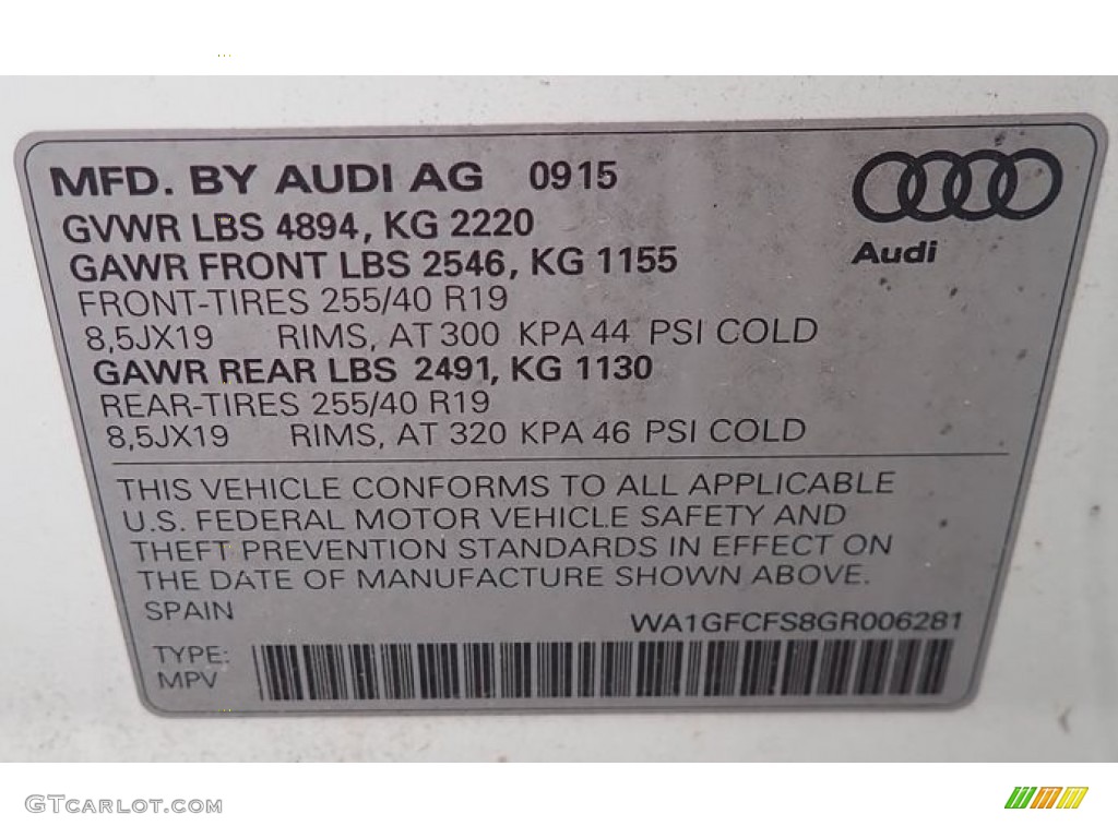 2016 Q3 2.0 TSFI Prestige quattro - Cortina White / Chestnut Brown photo #13