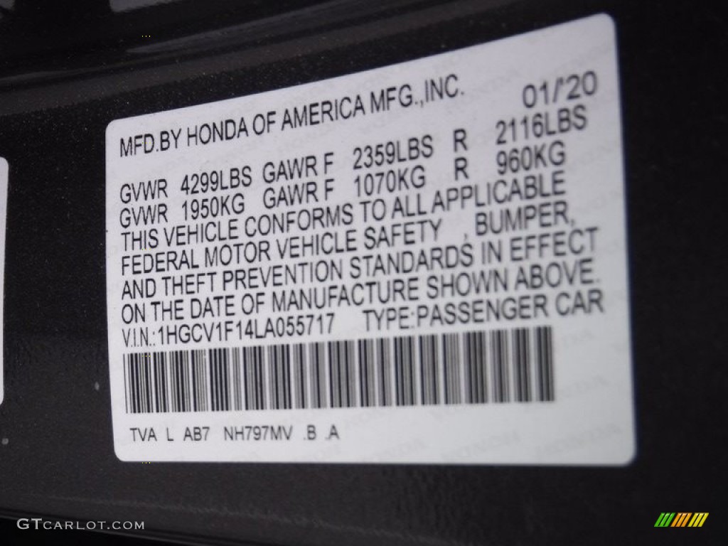 2020 Accord LX Sedan - Modern Steel Metallic / Gray photo #28