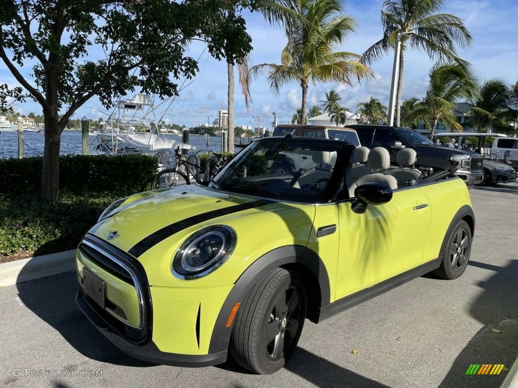 Zesty Yellow 2022 Mini Convertible Cooper Exterior Photo #144974597