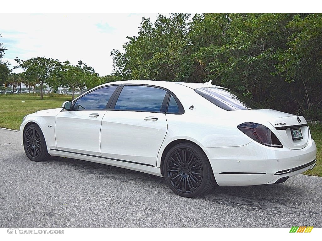 2016 S Mercedes-Maybach S600 Sedan - designo Diamond White Metallic / Porcelain/Black photo #3