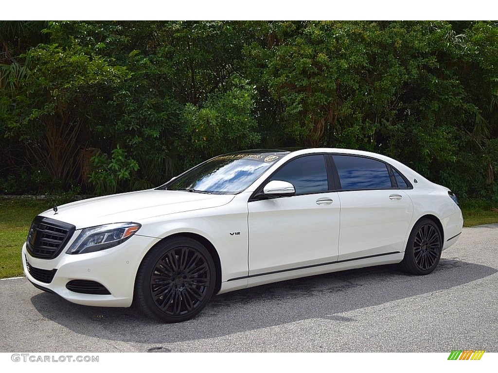 2016 S Mercedes-Maybach S600 Sedan - designo Diamond White Metallic / Porcelain/Black photo #4