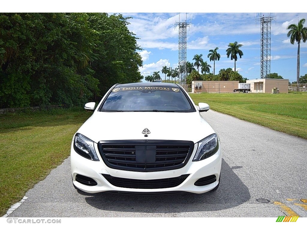 2016 S Mercedes-Maybach S600 Sedan - designo Diamond White Metallic / Porcelain/Black photo #7