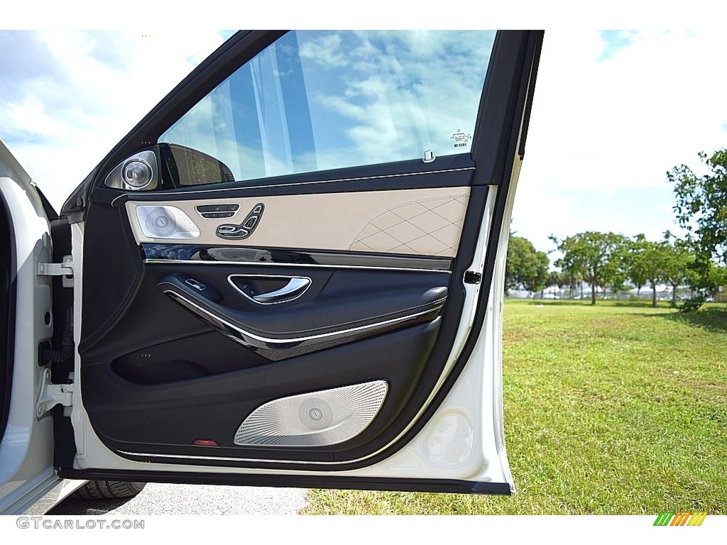 2016 Mercedes-Benz S Mercedes-Maybach S600 Sedan Porcelain/Black Door Panel Photo #144975865