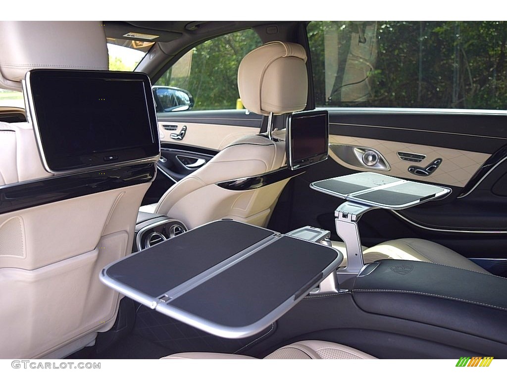 Porcelain/Black Interior 2016 Mercedes-Benz S Mercedes-Maybach S600 Sedan Photo #144976024
