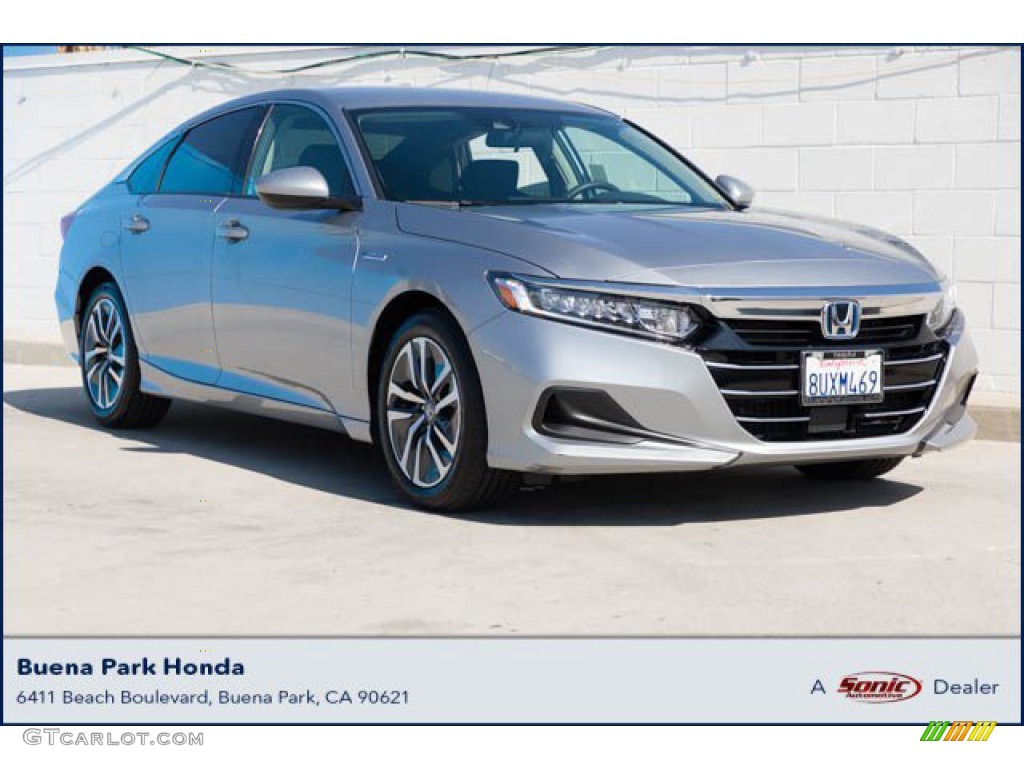 2021 Lunar Silver Metallic Honda Accord Hybrid 144975384 Photo 27