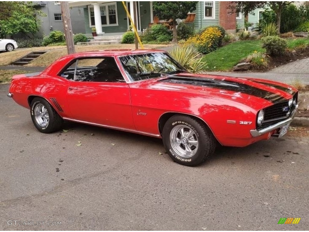 1969 Camaro SS Coupe - Red / Black photo #1