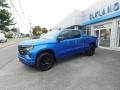 2022 Glacier Blue Metallic Chevrolet Silverado 1500 Custom Crew Cab 4x4  photo #2