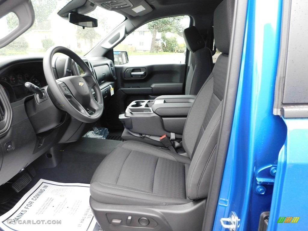 2022 Silverado 1500 Custom Crew Cab 4x4 - Glacier Blue Metallic / Jet Black photo #17