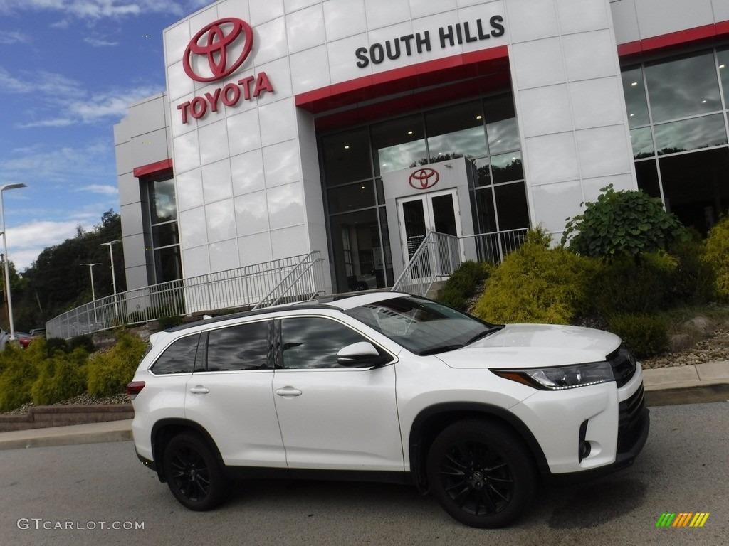 2019 Highlander SE AWD - Blizzard Pearl White / Black photo #2