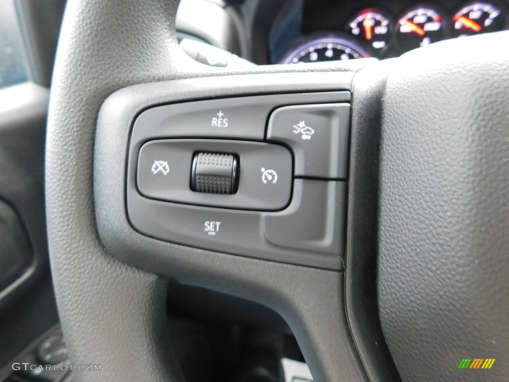 2022 Silverado 1500 Custom Crew Cab 4x4 - Glacier Blue Metallic / Jet Black photo #29