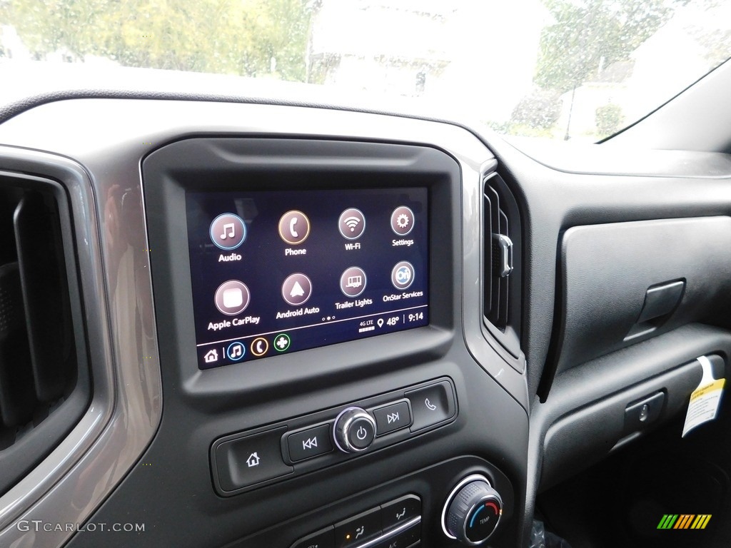 2022 Silverado 1500 Custom Crew Cab 4x4 - Glacier Blue Metallic / Jet Black photo #32