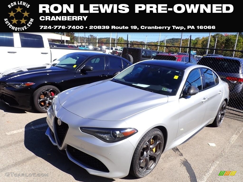 2019 Giulia Ti Sport Carbon AWD - Silverstone Gray Metallic / Black photo #1