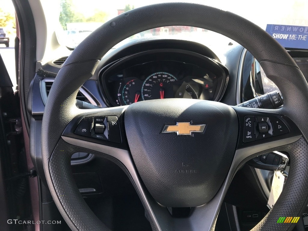 2019 Chevrolet Spark LT Jet Black/­Dark Anderson Silver Metallic Steering Wheel Photo #144980333