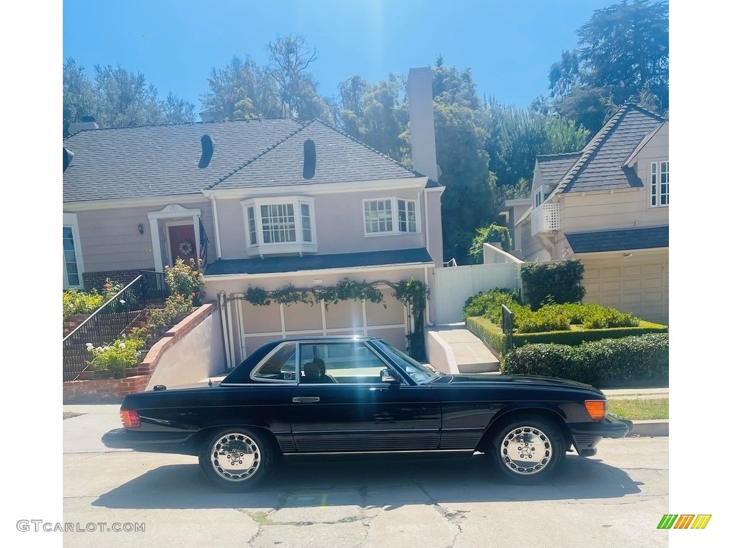 1989 SL Class 560 SL Roadster - Black / Palomino photo #1