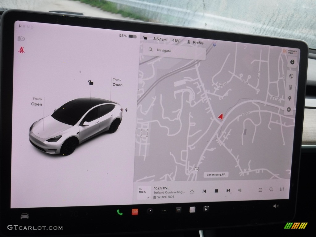 2021 Model Y Long Range AWD - Pearl White Multi-Coat / Black photo #4