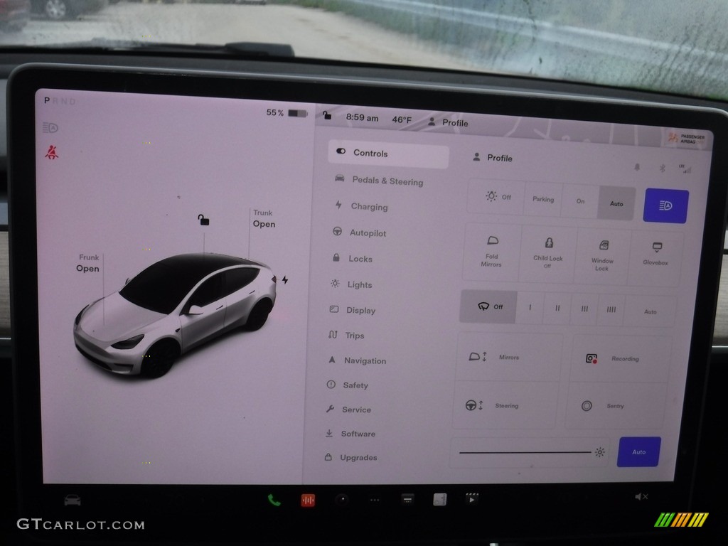 2021 Model Y Long Range AWD - Pearl White Multi-Coat / Black photo #9