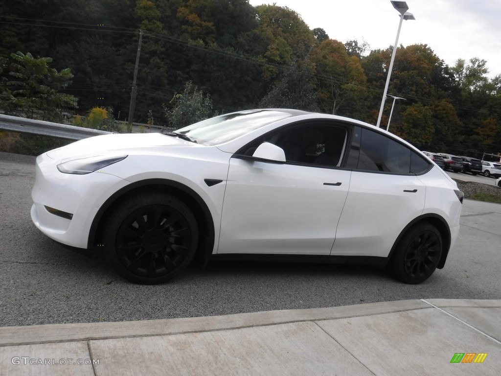 Pearl White Multi-Coat 2021 Tesla Model Y Long Range AWD Exterior Photo #144982601