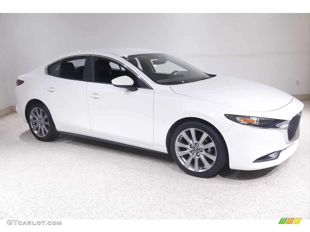 2021 Mazda3 Select Sedan - Snowflake White Pearl Mica / Black photo #1