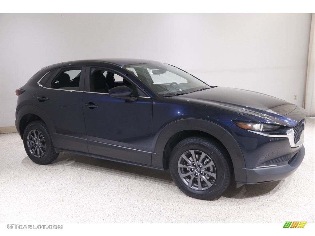 2020 CX-30 AWD - Deep Crystal Blue Mica / Black photo #1