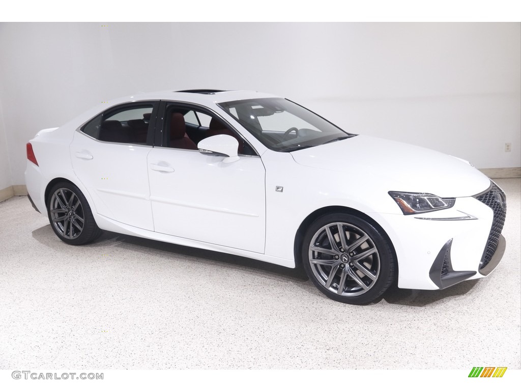 2019 IS 350 F Sport AWD - Ultra White / Rioja Red photo #1