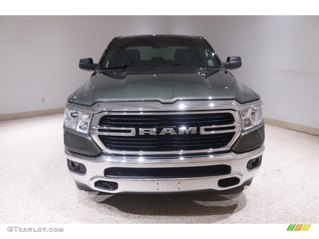 2021 1500 Big Horn Quad Cab 4x4 - Olive Green Pearl / Diesel Gray/Black photo #2