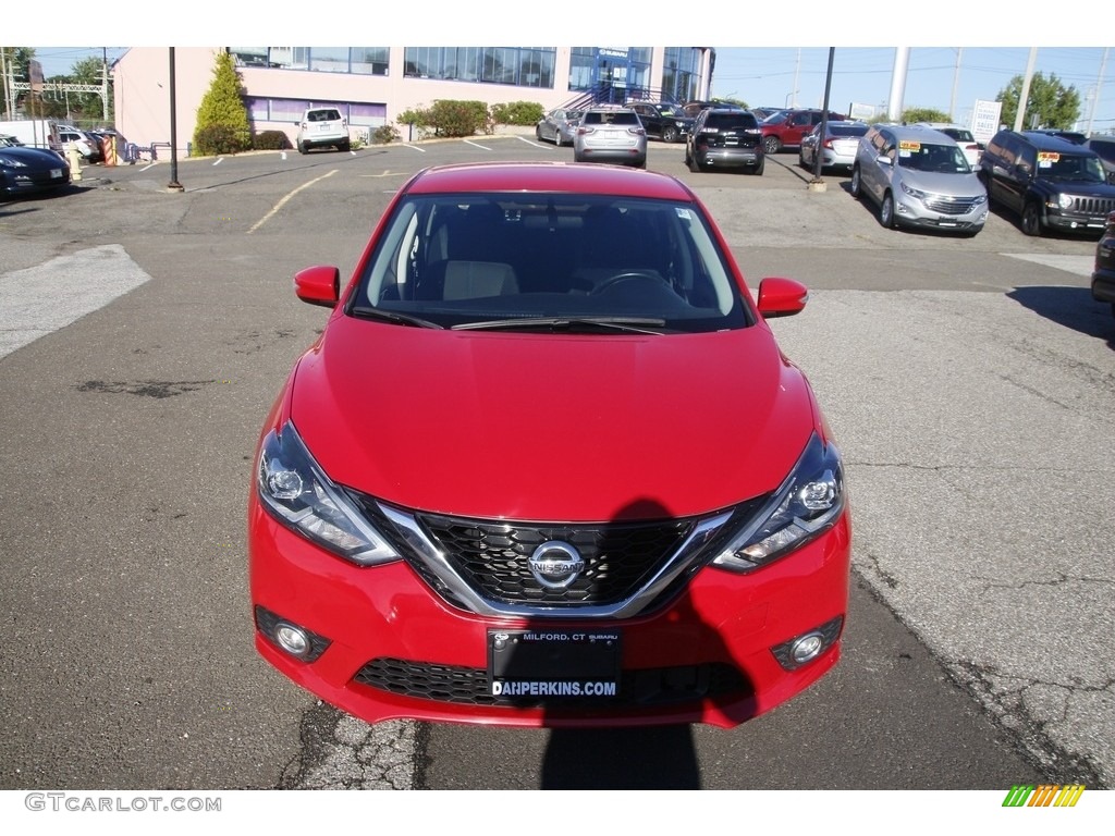 2019 Sentra SR - Red Alert / Charcoal photo #2