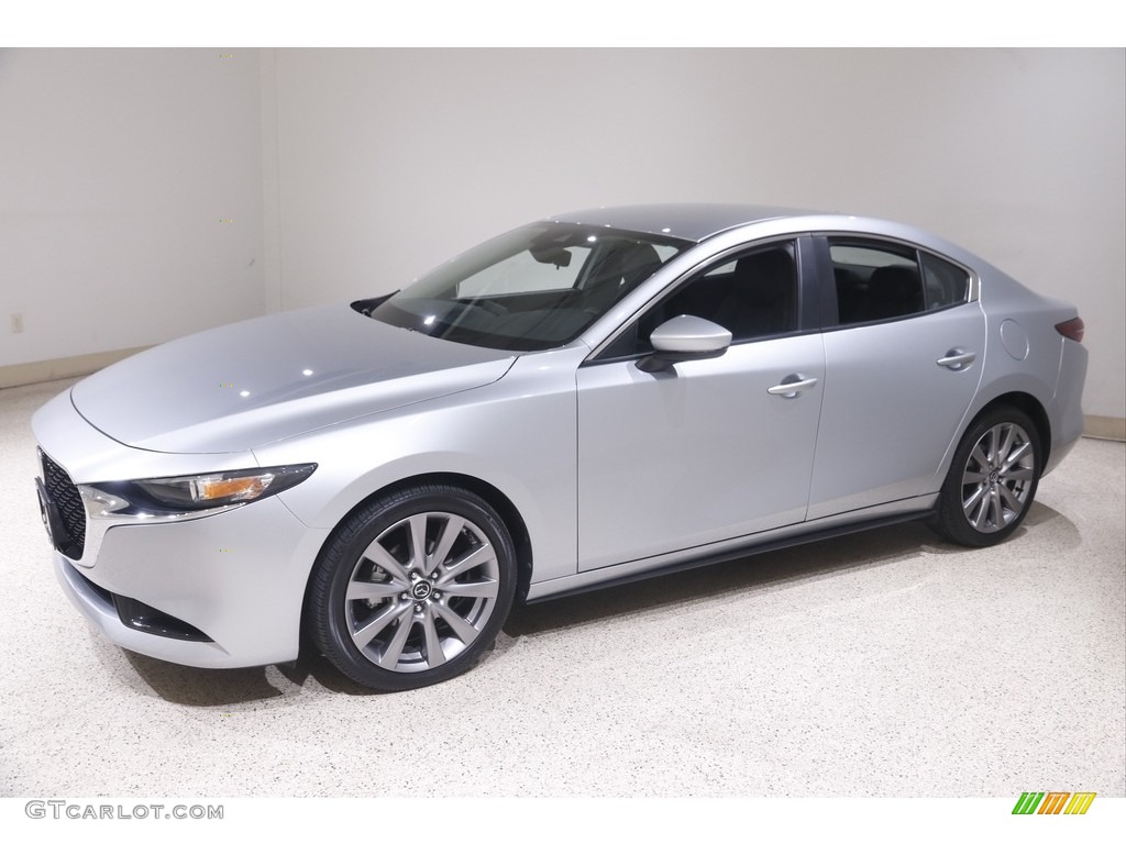 2020 MAZDA3 Preferred Sedan - Sonic Silver Metallic / Black photo #3