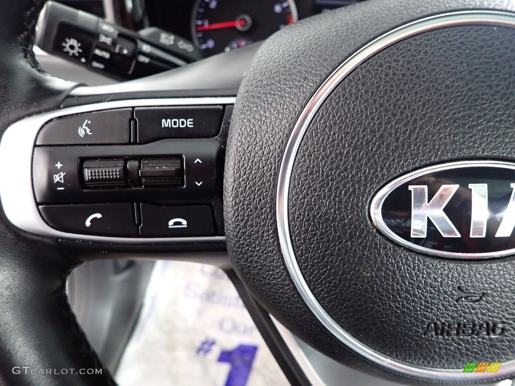 2021 Kia K5 GT-Line Red Two Tone Steering Wheel Photo #144985018