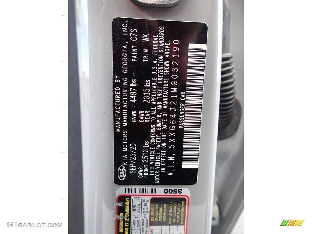 2021 K5 Color Code C7S for Wolf Gray Photo #144985372