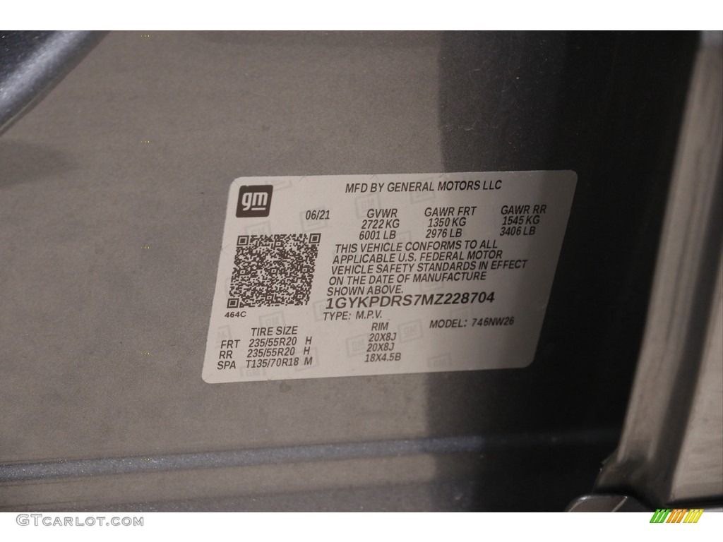 2021 XT6 Premium Luxury AWD - Satin Steel Metallic / Dark Auburn photo #24