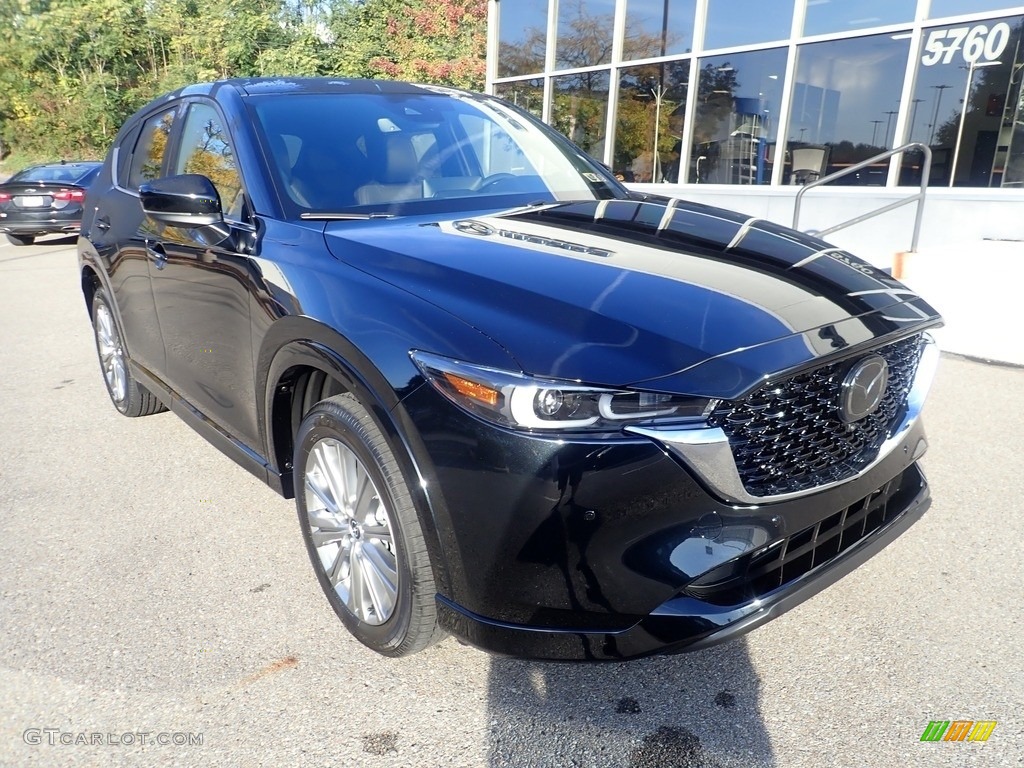 2023 CX-5 Turbo Signature AWD - Jet Black Mica / Caturra Brown photo #9