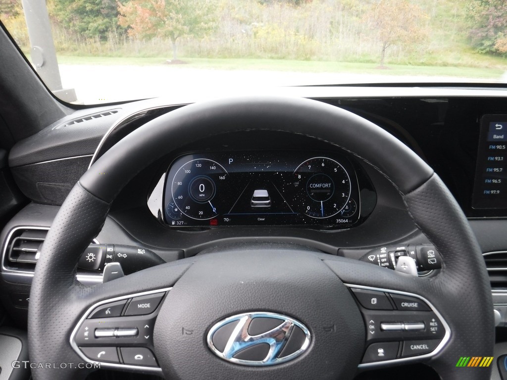 2021 Hyundai Palisade Calligraphy AWD Black Steering Wheel Photo #144987025