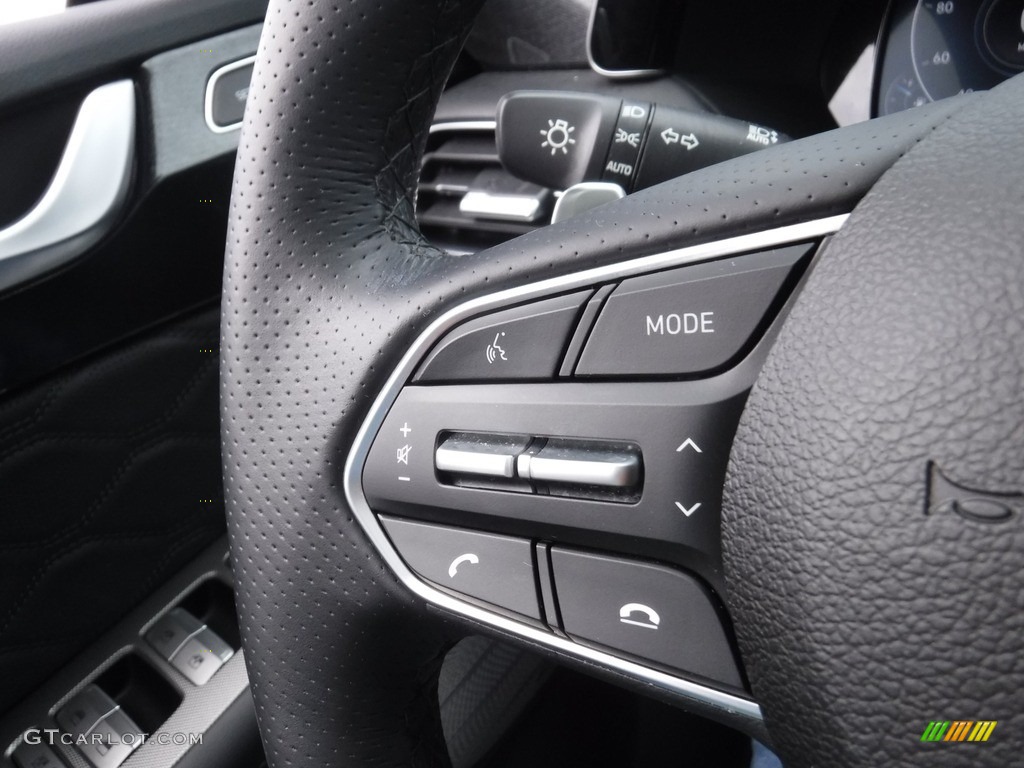 2021 Hyundai Palisade Calligraphy AWD Black Steering Wheel Photo #144987046