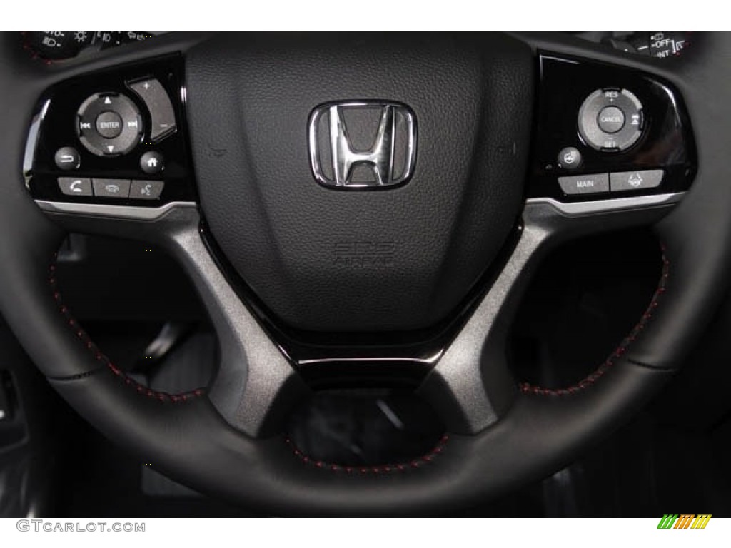 2022 Honda Pilot Black Edition AWD Black Steering Wheel Photo #144990124