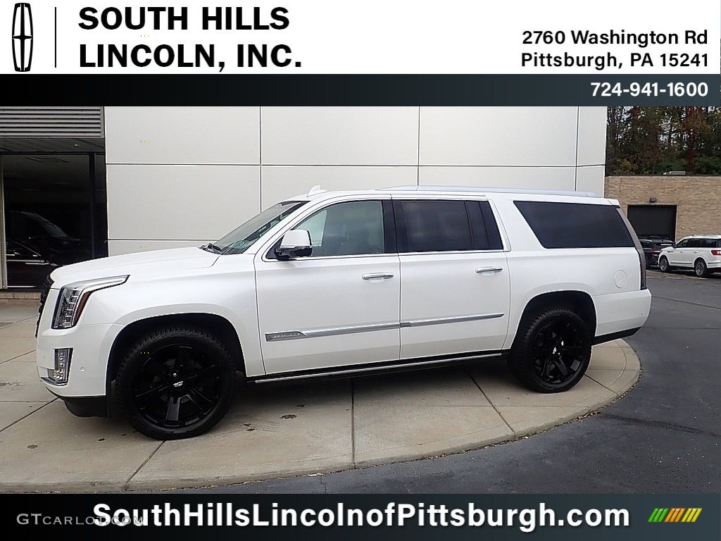 2018 Escalade ESV Platinum 4WD - Crystal White Tricoat / Maple Sugar/Jet Black photo #1