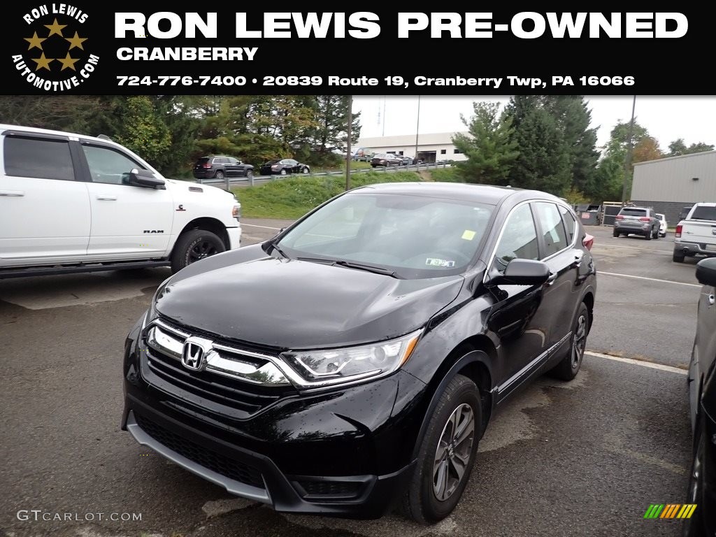 2018 CR-V LX AWD - Crystal Black Pearl / Black photo #1