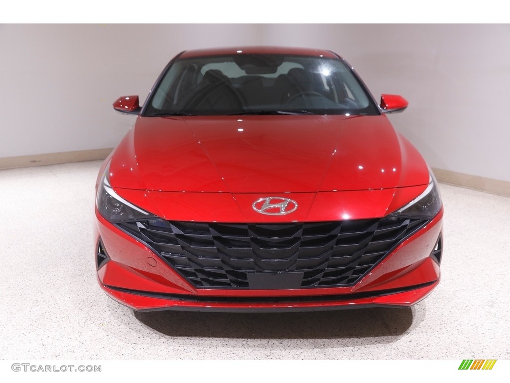 2021 Elantra SEL - Scarlet Red Pearl / Black photo #2