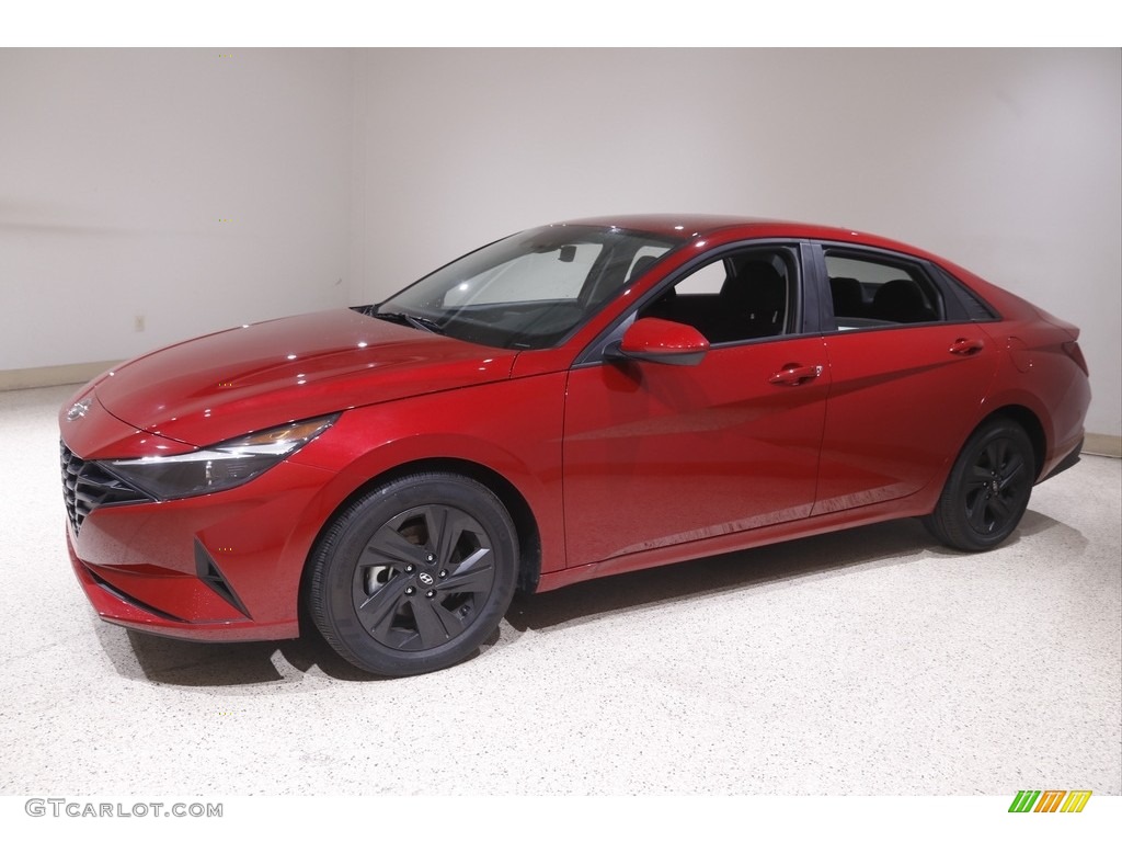 2021 Elantra SEL - Scarlet Red Pearl / Black photo #3