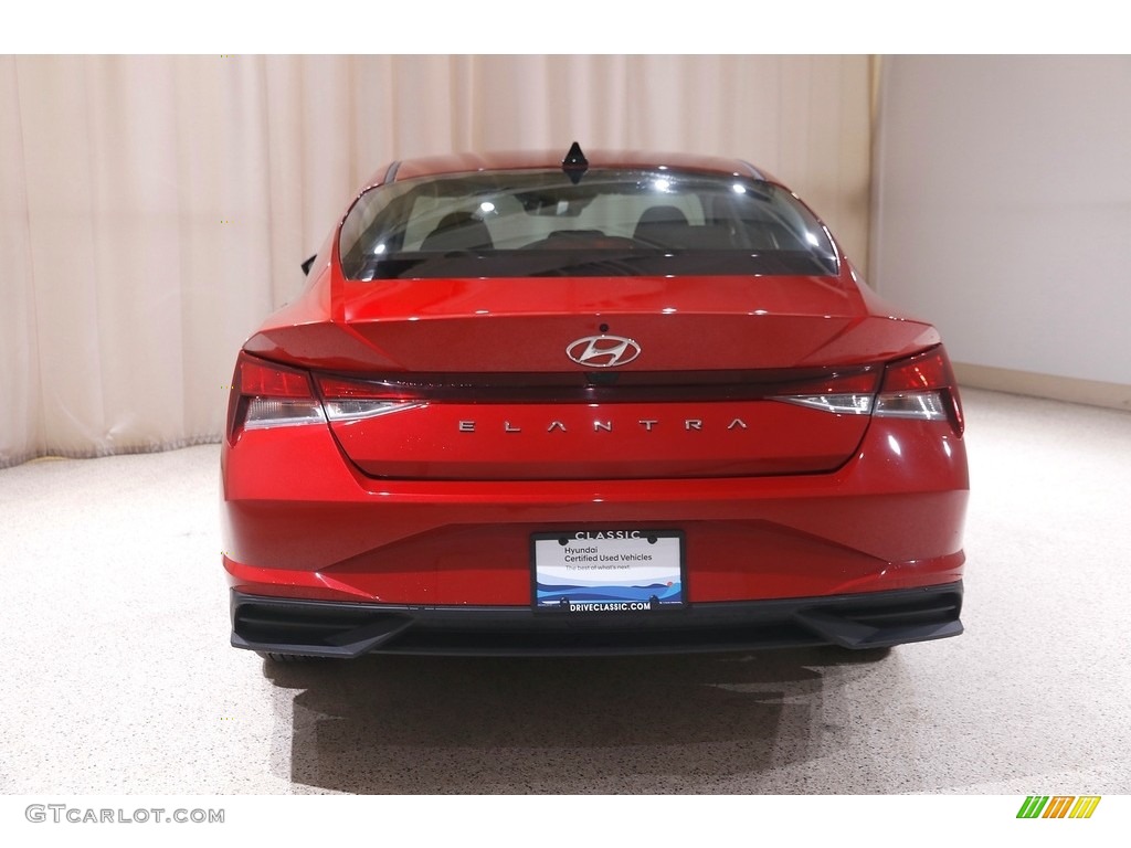 2021 Elantra SEL - Scarlet Red Pearl / Black photo #17