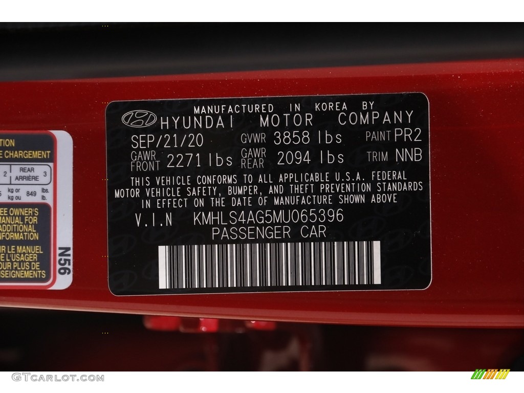 2021 Elantra SEL - Scarlet Red Pearl / Black photo #20