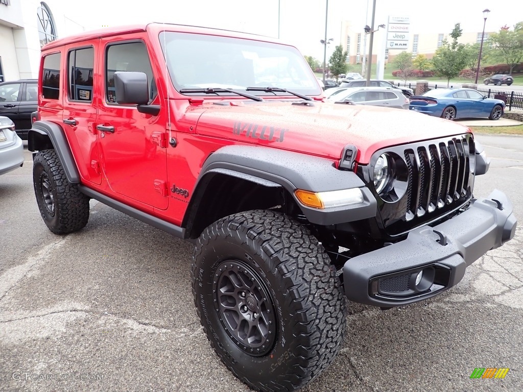 Firecracker Red 2023 Jeep Wrangler Unlimited Willys 4x4 Exterior Photo #144992091