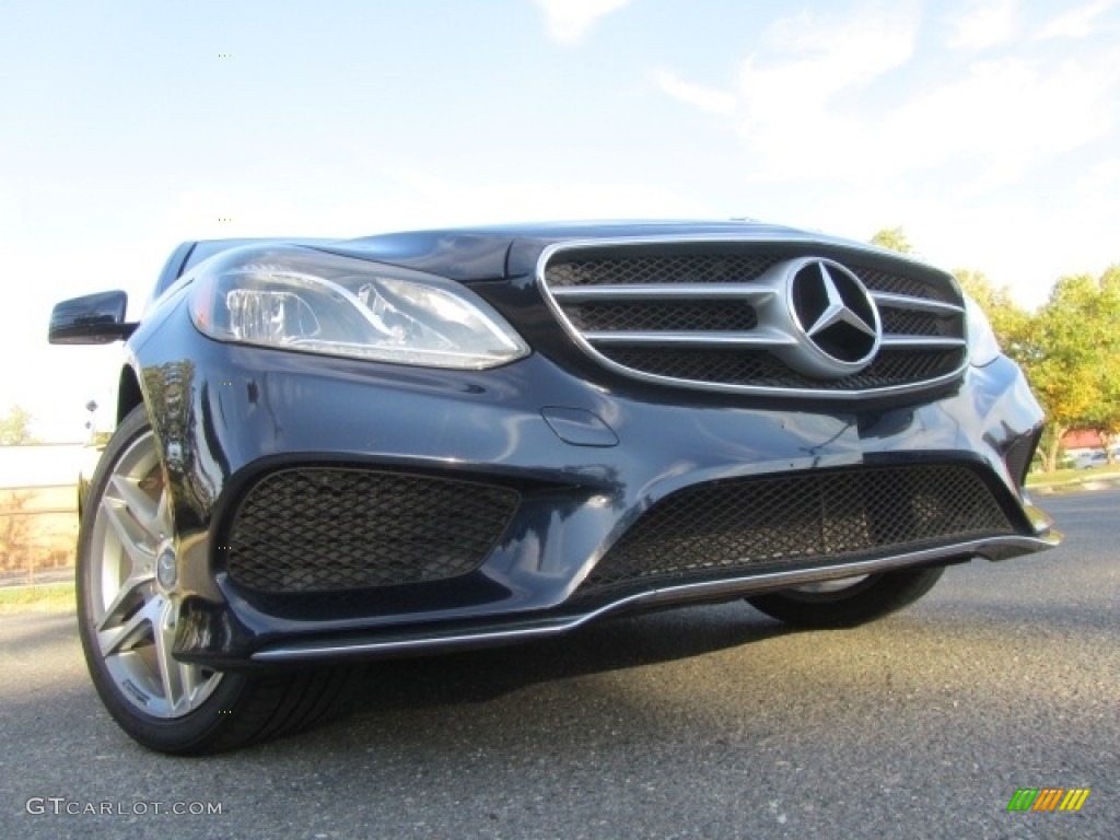 2014 E 350 4Matic Sport Sedan - Lunar Blue Metallic / Silk Beige/Espresso Brown photo #2