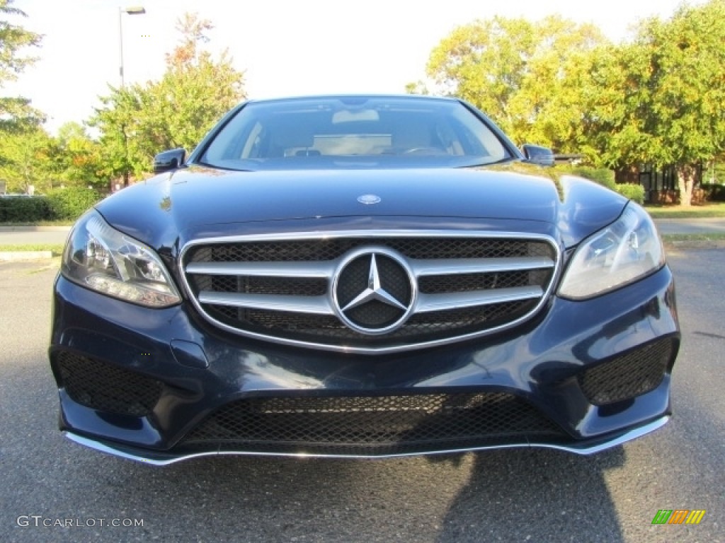 2014 E 350 4Matic Sport Sedan - Lunar Blue Metallic / Silk Beige/Espresso Brown photo #4