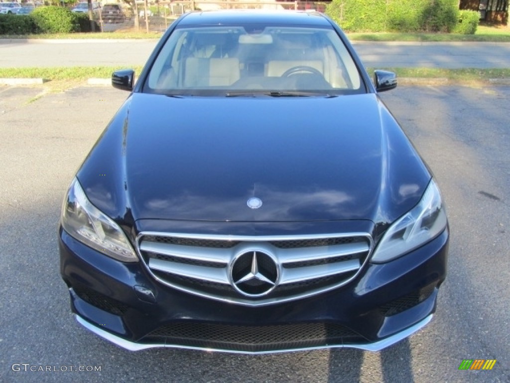 2014 E 350 4Matic Sport Sedan - Lunar Blue Metallic / Silk Beige/Espresso Brown photo #5