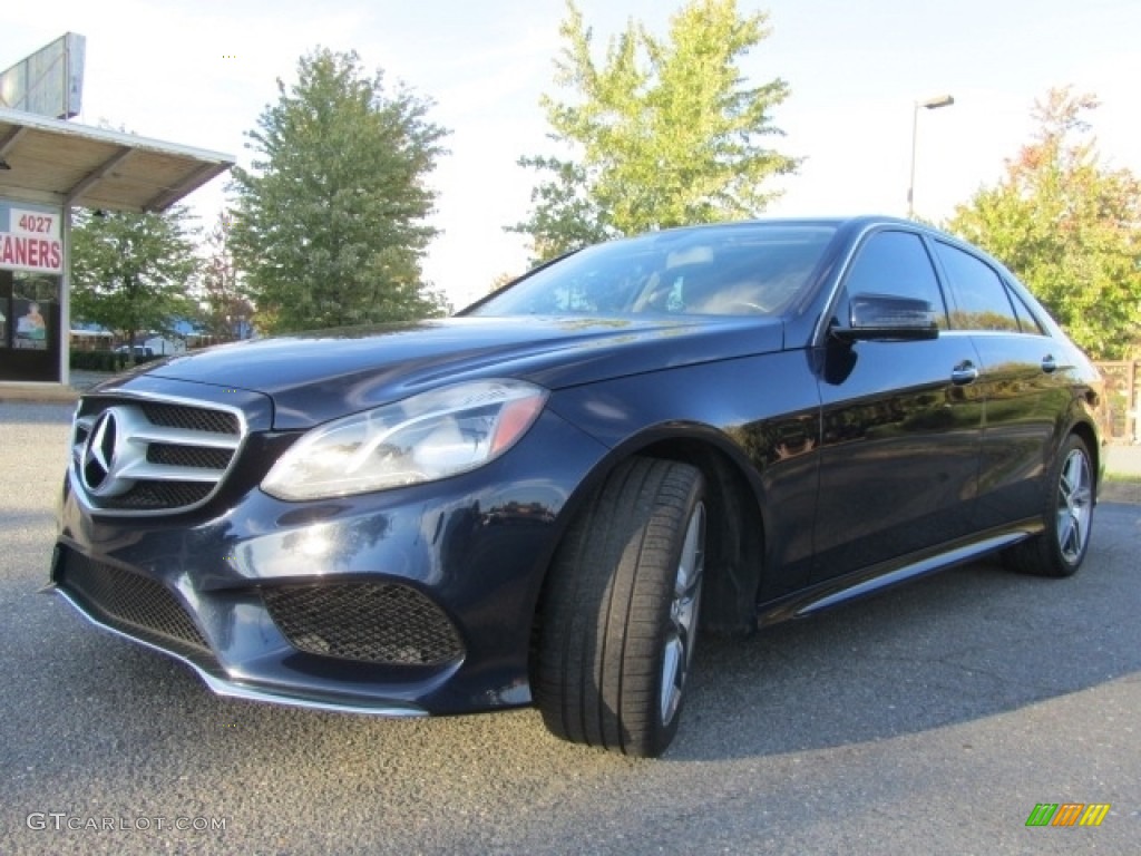 2014 E 350 4Matic Sport Sedan - Lunar Blue Metallic / Silk Beige/Espresso Brown photo #6