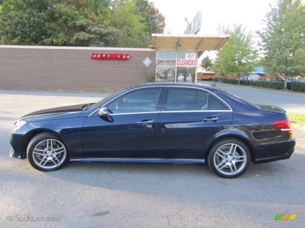 2014 E 350 4Matic Sport Sedan - Lunar Blue Metallic / Silk Beige/Espresso Brown photo #7